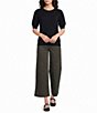Calessa Textured Knit Straight Leg Pull-On Pants - Image 3