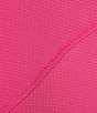 Color:Hot Pink - Image 4 - Textured Knit V-Neck 3/4 Sleeve Asymmetrical Hem Patch Pocket Tunic