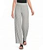 Calessa Textured Knit Wide Leg Pull-On Pant - Image 1