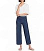 Calessa Textured Split Tie Neck Elbow Length Sleeve Button Front Tunic - Image 3