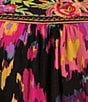 Color:Black Multi - Image 4 - Tie Dye Woven Embroidered Detail Patchwork Print 3/4 Sleeve Tunic