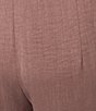 Calessa Wide Leg Embroidered Border Hem Pull-On Coordinating Cropped Pants - Image 4