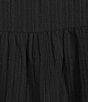 Calessa Woven Band Collar Elbow Length Sleeve Button Front Shirt - Image 4