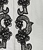 Calessa Woven Embroidered Split V-Neck 3/4 Raglan Sleeve Tunic - Image 2
