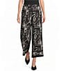 Calessa Woven Geometric Print Coordinating Wide Leg Pull-On Pants - Image 1