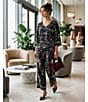 Calessa Woven Geometric Print Coordinating Wide Leg Pull-On Pants - Image 5
