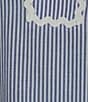 Calessa Woven Split Stand Round Neck Short Layered Sleeve Tunic - Image 4