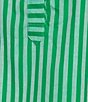 Calessa Woven Stripe Split V-Neck Elbow Length Sleeve Tunic - Image 4