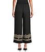 Calessa Woven Wide Leg Embroidered Hem Pull-On Pants - Image 2