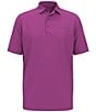 Color:Purple Orchid - Image 1 - Big & TallPro Spin Chevron Jacquard Print Short Sleeve Golf Polo Shirt
