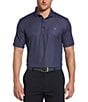 Color:Peacoat - Image 1 - Pro Spin Mini Chevron Jacquard Short Sleeve Golf Polo Shirt