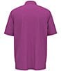 Color:Purple Orchid - Image 2 - Pro Spin Mini Chevron Jacquard Short Sleeve Golf Polo Shirt