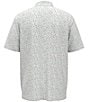 Color:Bright White - Image 2 - Big & Tall Chevron Confetti Print Short Sleeve Golf Polo Shirt