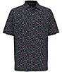 Callaway Big & Tall Chevron Confetti Print Short Sleeve Golf Polo Shirt, Color:Asphalt - Image 1