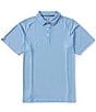 Callaway Big & Tall Chevron Foulard Print Short Sleeve Golf Polo Shirt, Color:Galaxy Blue - Image 1