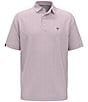 Color:Purple Orchid - Image 1 - Big & Tall Chevron Foulard Print Short Sleeve Golf Polo Shirt
