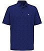 Callaway Big & Tall Classic Chevron Jacquard Printed Short Sleeve Polo Shirt, Color:Peacoat - Image 1