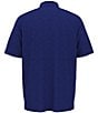 Color:Peacoat - Image 2 - Big & Tall Classic Chevron Jacquard Printed Short Sleeve Polo Shirt