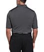 Callaway Big & Tall Classic Chevron Jacquard Printed Short Sleeve Polo Shirt, Color:Caviar - Image 2