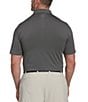 Callaway Big & Tall Fine Line Stripe Stretch Short Sleeve Polo Shirt, Color:Caviar - Image 2