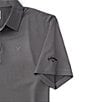 Callaway Big & Tall Fine Line Stripe Stretch Short Sleeve Polo Shirt, Color:Caviar - Image 4