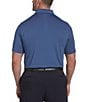 Color:Peacoat - Image 2 - Big & Tall Fine Line Stripe Stretch Short Sleeve Polo Shirt