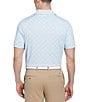 Callaway Big & Tall Foulard Print Performance Stretch Short Sleeve Polo Shirt, Color:Blue Radiance - Image 2