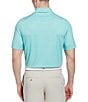 Callaway Big & Tall Micro Floral Performance Stretch Short Sleeve Polo Shirt, Color:Neptune Green - Image 2