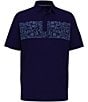 Color:Peacoat - Image 1 - Big & Tall Short Sleeve Chest Stripe Polo Shirt