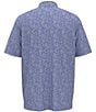 Color:Chambray - Image 2 - Big & Tall Short Sleeve Printed Polo Shirt