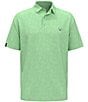 Color:Green Ash - Image 1 - Big & Tall Short Sleeve Printed Polo Shirt