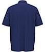 Color:Peacoat - Image 2 - Chevron Foulard Print Short Sleeve Golf Polo Shirt