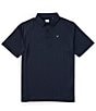 Color:Caviar - Image 1 - Chevron Foulard Print Short Sleeve Golf Polo Shirt