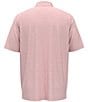 Color:Candy Pink - Image 2 - Classic Chevron Jacquard Print Short Sleeve Polo Shirt