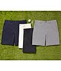 Callaway Classic Fit Flat Front Opti-Stretch Active Waistband Solid 9#double; Inseam Shorts, Color:Quiet Shade - Image 3