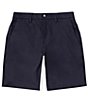 Color:Night Sky - Image 1 - Classic Fit Flat Front Opti-Stretch Active Waistband Solid 9#double; Inseam Shorts