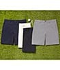 Color:Night Sky - Image 5 - Classic Fit Flat Front Opti-Stretch Active Waistband Solid 9#double; Inseam Shorts