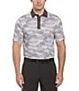Color:Asphalt - Image 1 - Cluster Print Golf Short Sleeve Polo Shirt