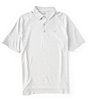 Color:White Grey Heather - Image 1 - Golf Knit Short Sleeve Ventilated Heather Jacquard Polo Shirt