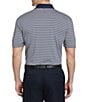 Color:Peacoat - Image 2 - Knit 3-Color Striped Polo Shirt