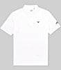 Color:Bright White - Image 1 - Knit Short Sleeve Swing Tech™ Solid Polo Shirt