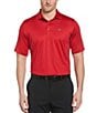 Color:Tango Red - Image 1 - Knit Short Sleeve Swing Tech™ Solid Polo Shirt