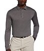 Color:Quiet Shade Heather - Image 1 - Long Sleeve Swing Tech™ Polo Shirt