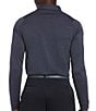 Color:Navy Chambray Heather - Image 2 - Long Sleeve Swing Tech™ Polo Shirt