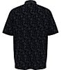 Color:Caviar - Image 2 - Short Sleeve Allover Chevron Print Golf Polo Shirt