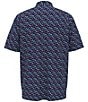 Color:Peacoat - Image 2 - Short Sleeve Birdie Print Woven Shirt