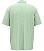 Color:Green Ash - Image 2 - Short Sleeve Chevron-Printed Golf Polo Shirt