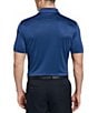 Color:Peacoat - Image 2 - Fine Line Stripe Print Short Sleeve OptiDri™ Polo Shirt