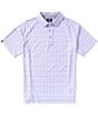Callaway Short Sleeve Gingham Print Golf Polo - Image 1