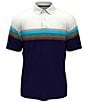 Color:Bright White - Image 1 - Short Sleeve Legacy Block Yarn-Dyed Polo Shirt